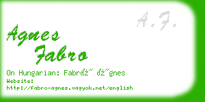 agnes fabro business card